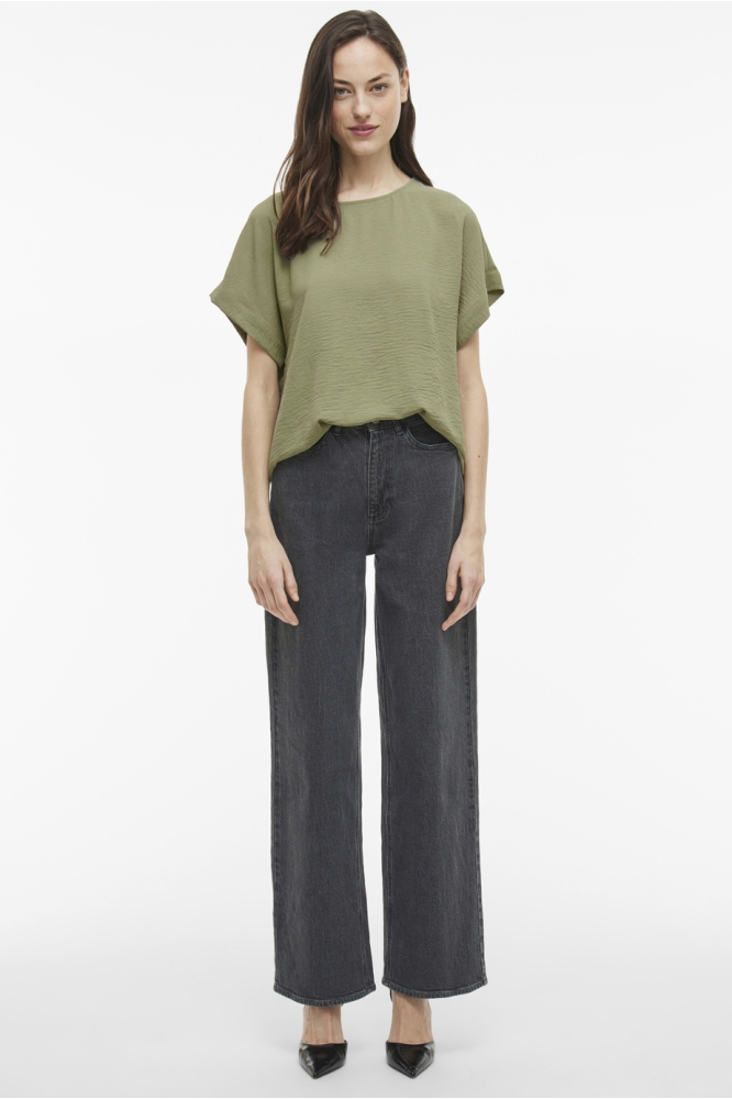 VIJOSA S/S TOP - NOOS 14101663 OIL GREEN